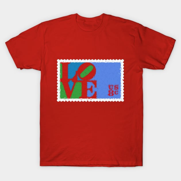 Low Poly Love (Robert Indiana) Stamp T-Shirt by TRIME